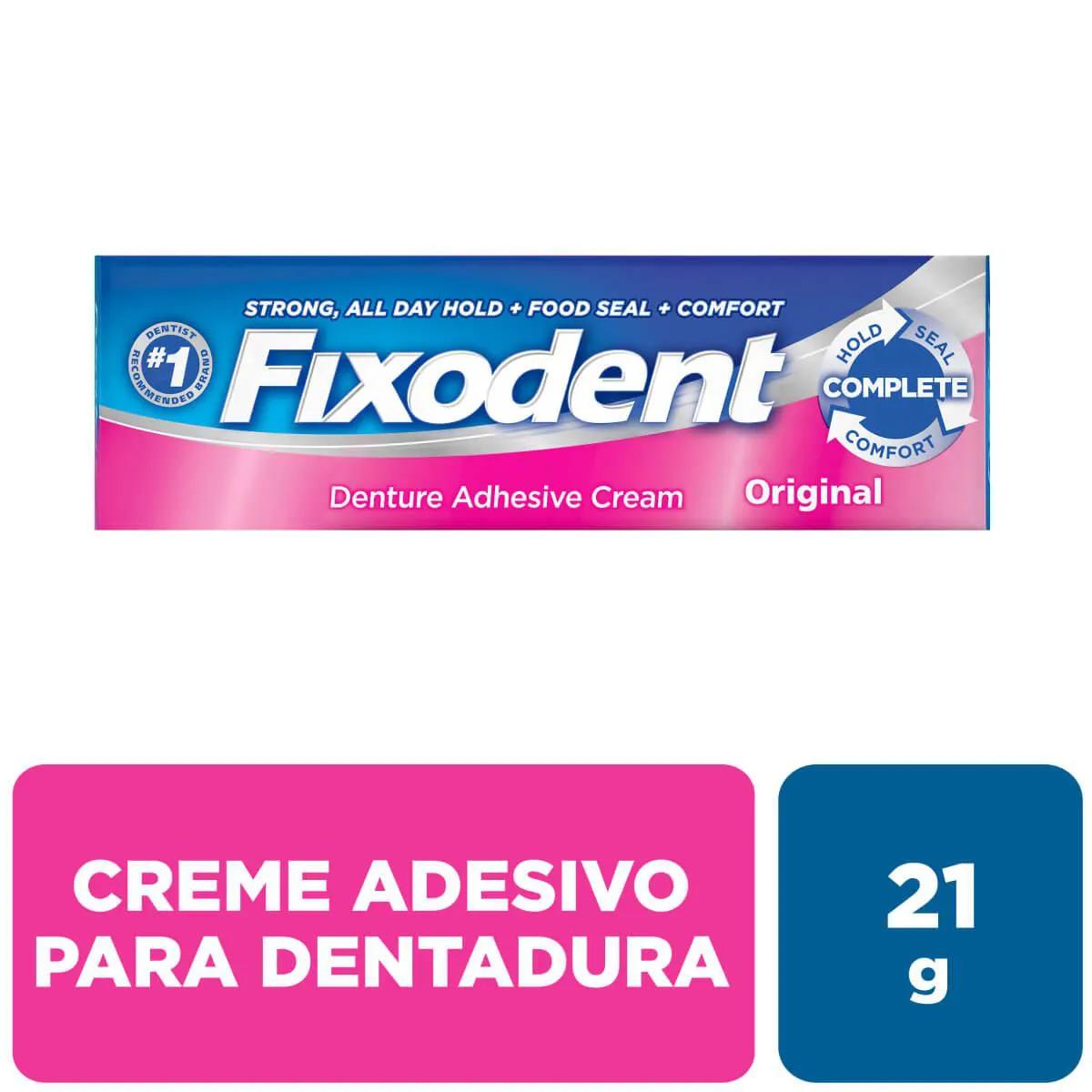 Creme Fixador de Dentadura Fixodent Original com 21g