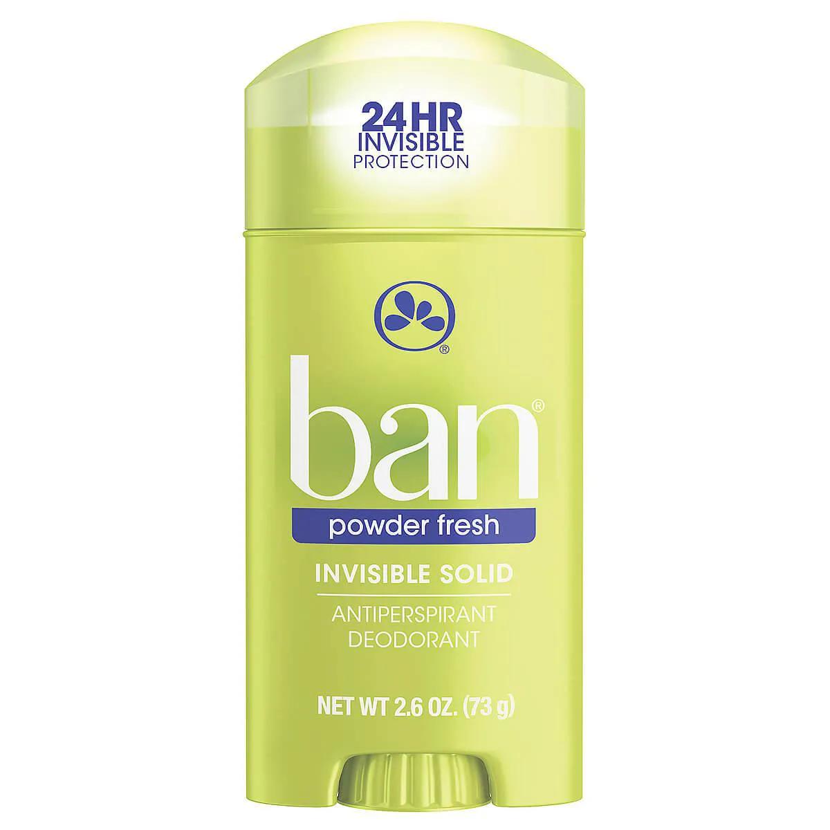 Desodorante Ban Powder Fresh Sólido Invisível Antitranspirante 73g