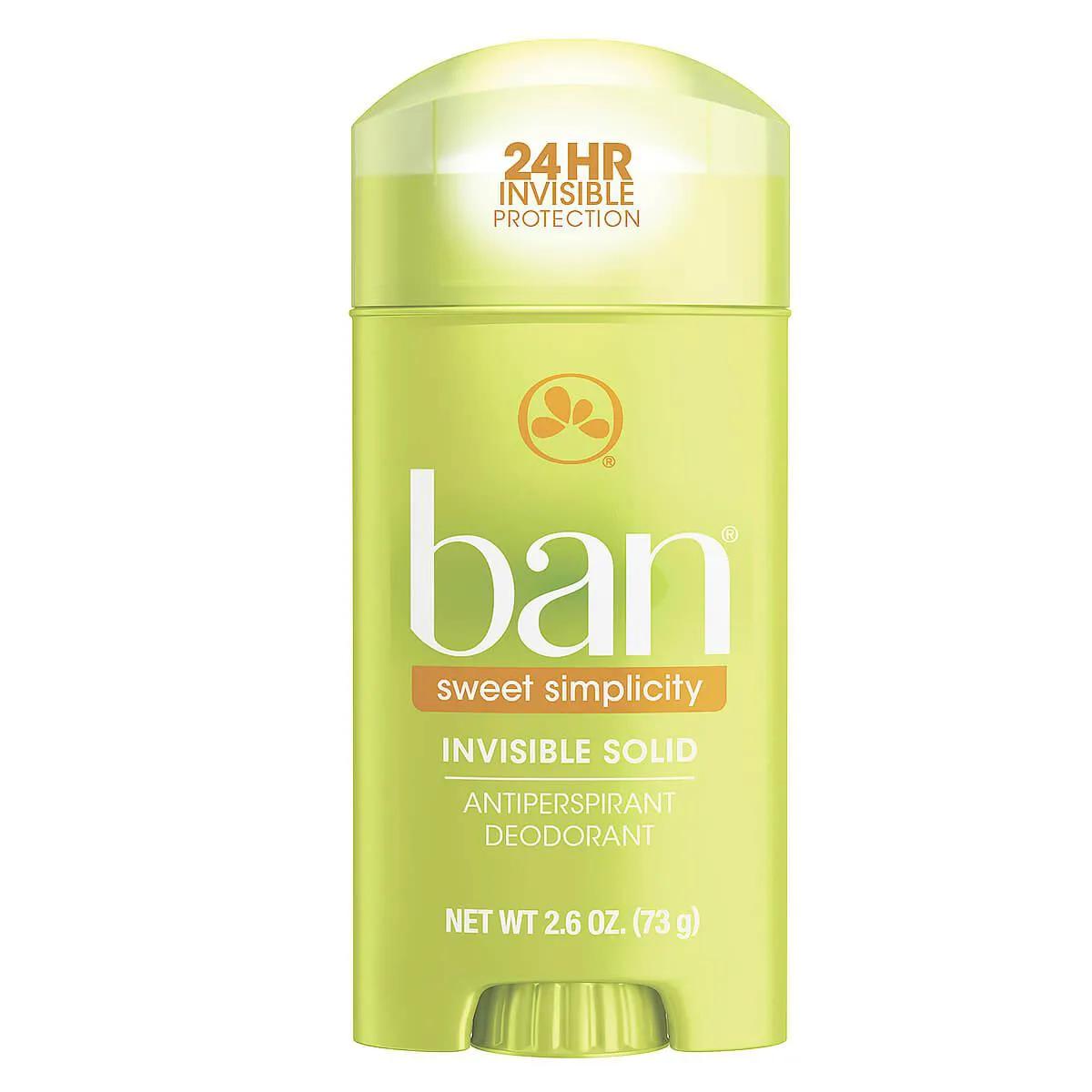 Desodorante Antitranspirante Sólido Ban Sweet Simplicity 73g