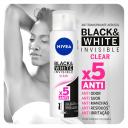 Desodorante Antitranspirante Aerosol Nivea Black&White Invisible Clear com 150ml