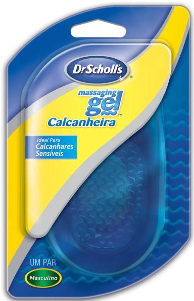Calcanheira Dr. Scholl's Massaging Gel Masculino com 1 par