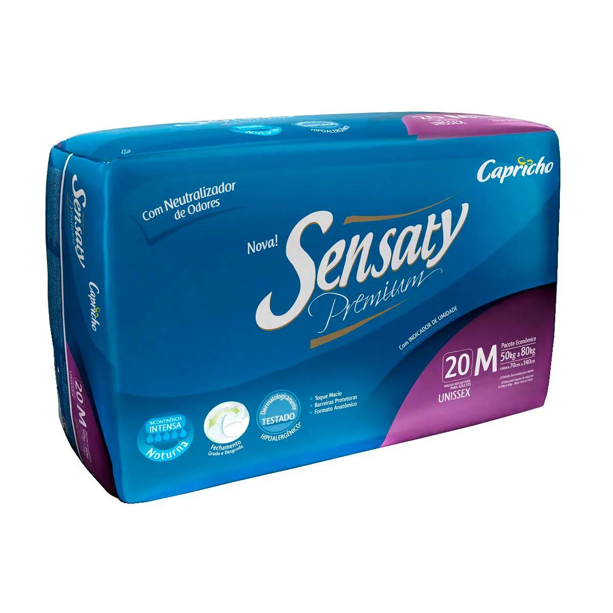 Fralda Adulto Capricho Sensaty Premium M 20 unidades