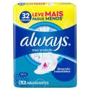 Absorvente Always Maxi Proteção Seca com Abas com 32 Unidades