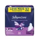 Absorvente Sempre Livre Adapt Plus Noite e Dia Cobertura Seca Com Abas 32 unidades
