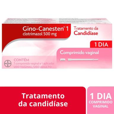 Gino Canesten Comprimido Vaginal 500mg - 1 Unidade + 1 Aplicador