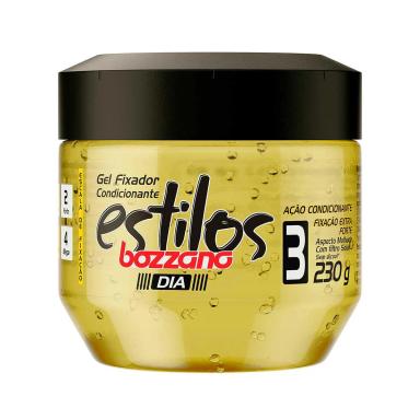 Gel Fixador Condicionante Bozzano Estilos Dia Fixação Extra Forte 3 com 230g