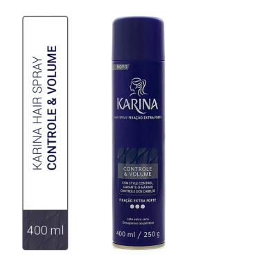 Spray Fixador para Cabelo Karina Controle & Volume Fixação Extra Forte com 400ml