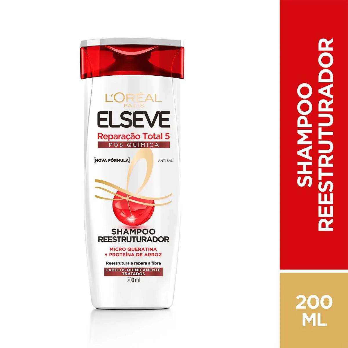 Shampoo Elseve Reparação Total 5 Pós Química com 200ml