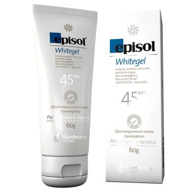 Protetor Solar Episol Whitegel Pele Oleosa e Acneica FPS 45 com 60g