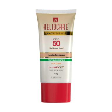 Protetor Solar Color Nude Bronze Heliocare Max Defense FPS 50 Gel Creme com 50g