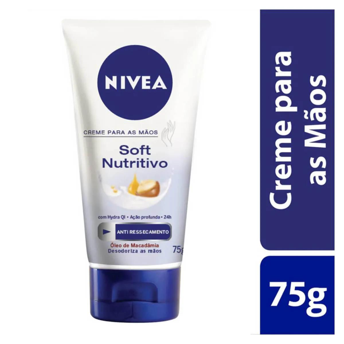 Creme para as Mãos Nivea Soft Nutritivo com 75g