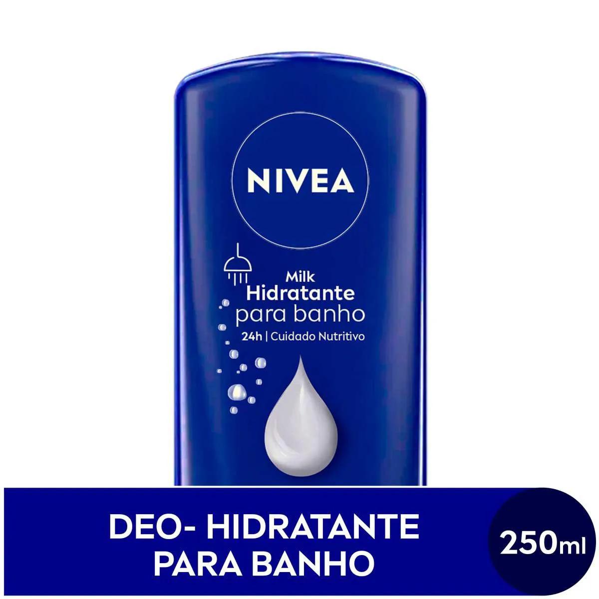Hidratante Desodorante para Banho Nivea Milk com 250ml