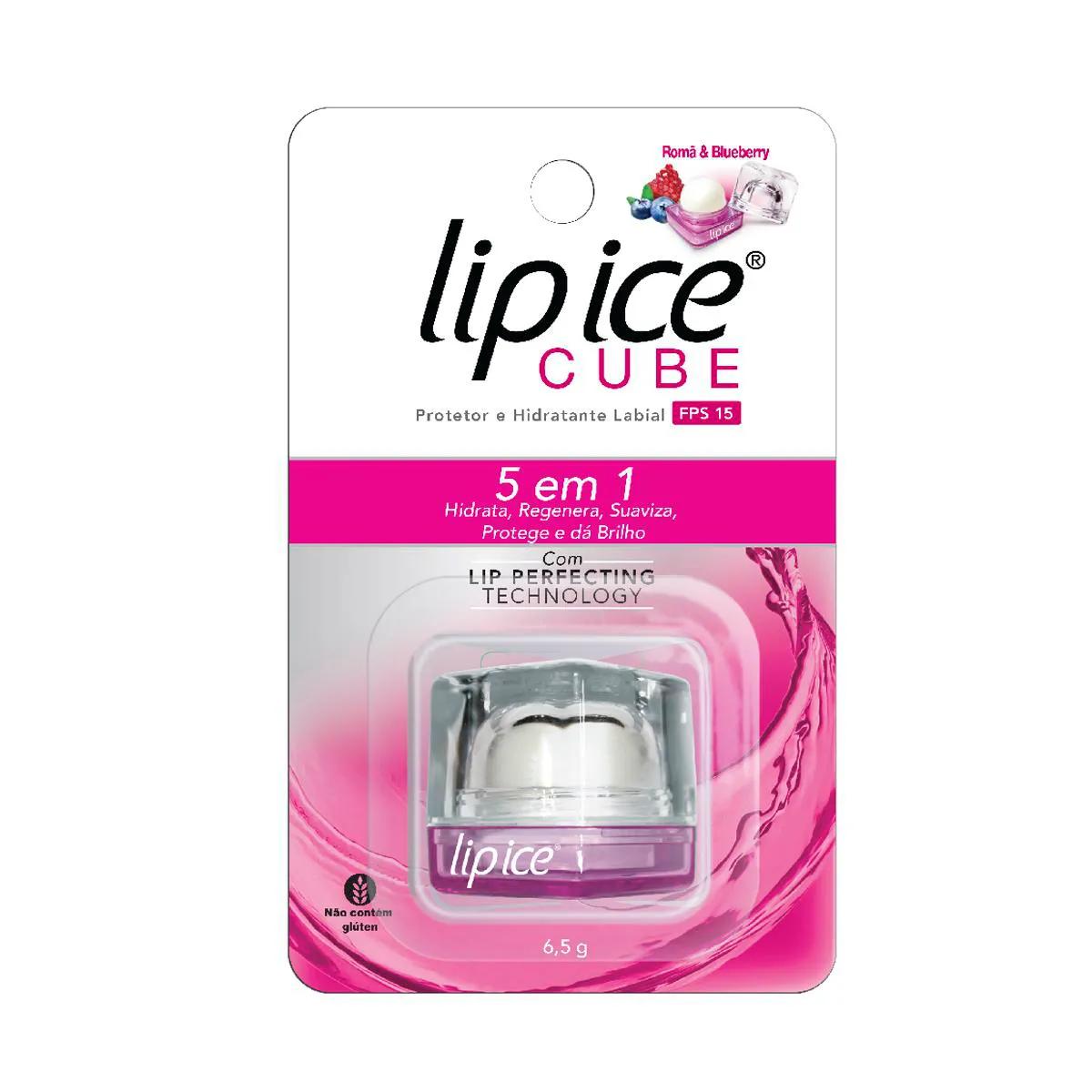 Protetor e Hidratante Labial Lip Ice Cube Romã e Blueberry FPS15