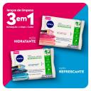 Lenço Demaquilante Nivea 3 em 1 Ação Refrescante 25 unidades