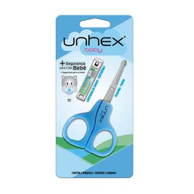 Kit para Unhas Merheje Unhex Baby Azul com Tesoura + Cortador de Unhas