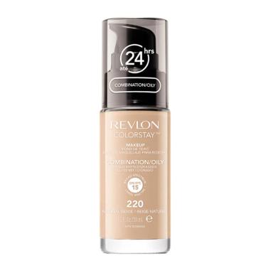 Base Líquida Revlon Colorstay Combination Oily Skin FPS 15 Cor 220 Natural Beige com 30ml