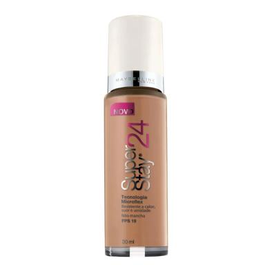 Base Líquida Maybelline Superstay 24 horas Cor Nº110 Caramel Dark FPS 19 com 30ml