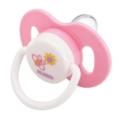 Chupeta Kuka Ortodôntica Plus Rosa Decorada Fase 2 com 1 unidade