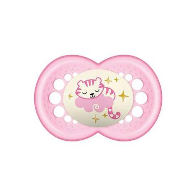 Chupeta MAM Night Cor Rosa Tamanho 2 - maiores de 6 meses com 1 unidade