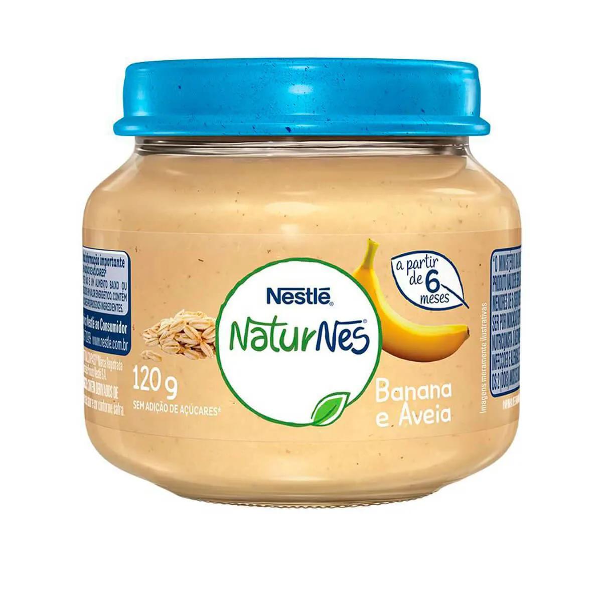 Papinha Nestlé Naturnes Sabor Banana e Aveia com 120g