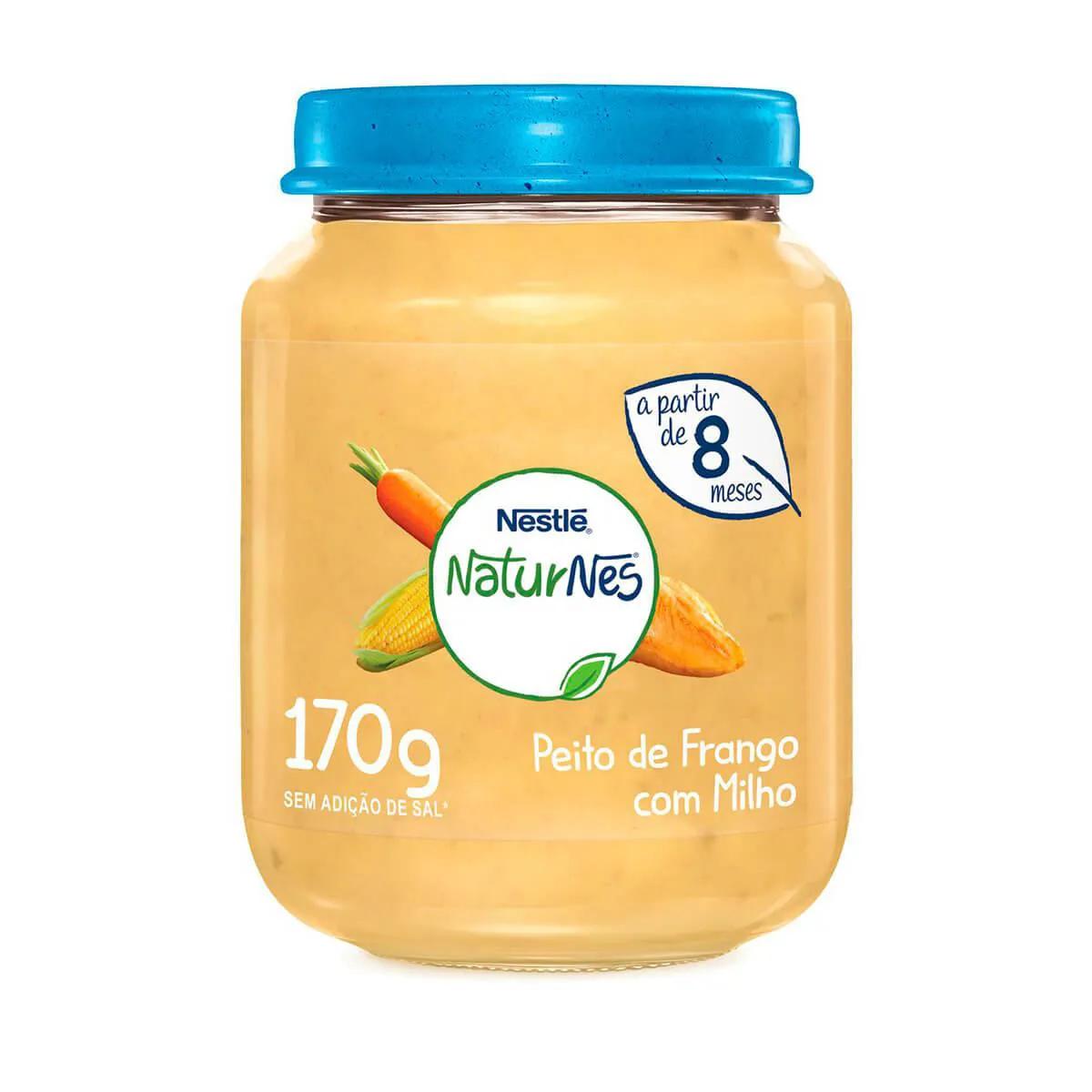 Papinha Nestlé Naturnes Sabor Creme Peito Frango com Milho com 170g