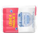 kit Sabonete Johnson's Baby Original Branco Cremoso com 4 unidades de 80g cada