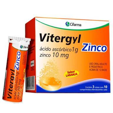 Vitergyl Zinco 30 Comprimidos