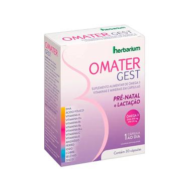 Suplemento Alimentar Omater Gest para Gestantes com 30 cápsulas