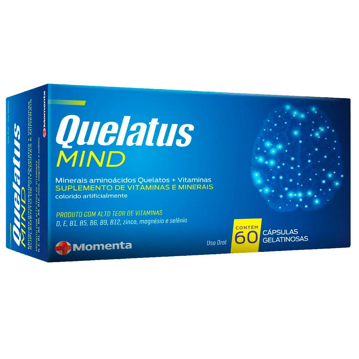 Suplemento Vitamínico e Mineral Quelatus Mind com 60 cápsulas