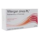 Suplemento Vitamínico e Mineral Vitergan Zinco PL - 30 Comprimidos