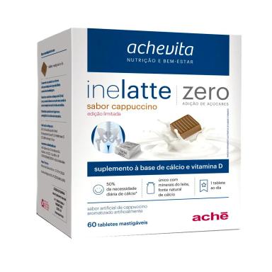 Suplemento Alimentar Inelatte Zero Sabor Cappuccino com 60 tabletes