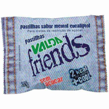 Pastilhas Valda Friends Mentol Eucalípto Sem Açúcar 25g