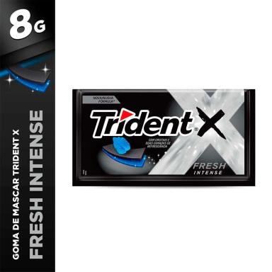Trident XFresh Chiclete Sem Açúcar Sabor Intense 8g