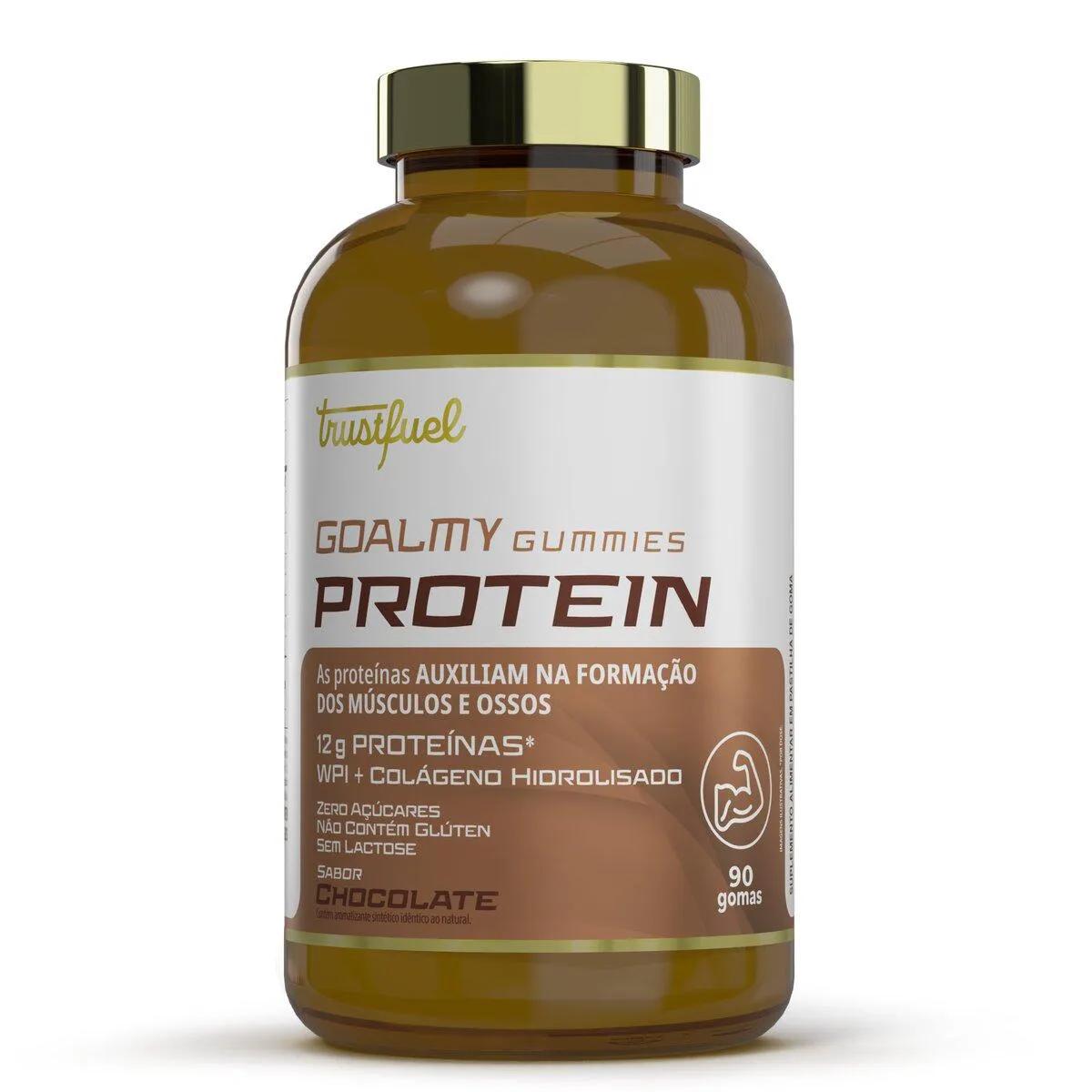 Suplemento Alimentar Goalmy Gummies Protein Trustfuel Chocolate 90 gomas