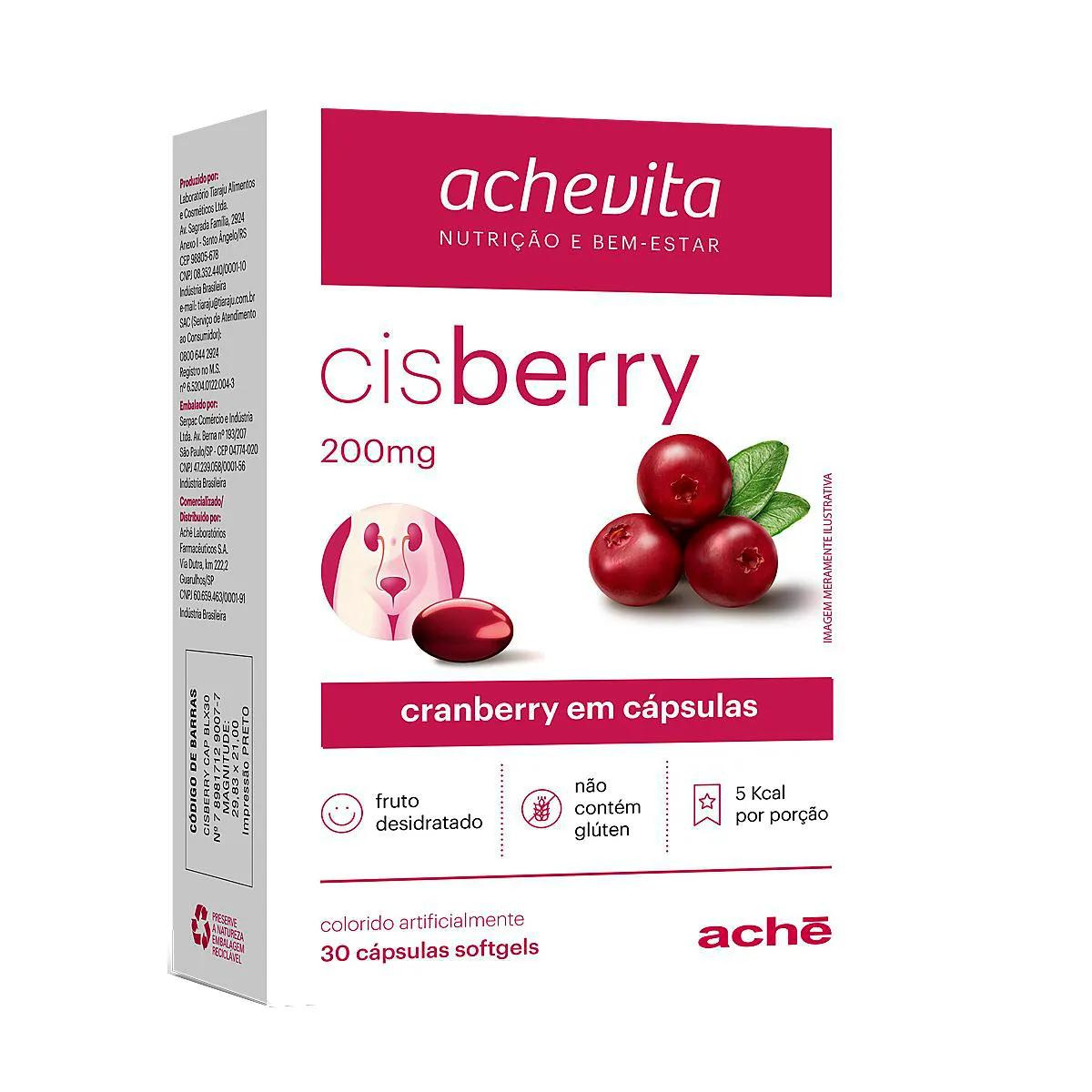 Cisberry 200mg com 30 cápsulas