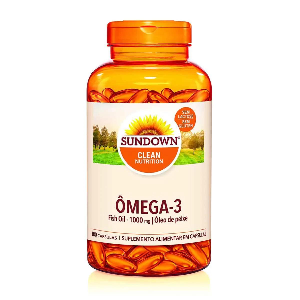 Ômega 3 Fish Oil 1000mg Sundown Naturals 180 cápsulas