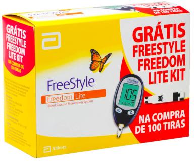 Kit Abbott com 1 Aparelho FreeStyle Lite + 2 caixas com 50 tiras