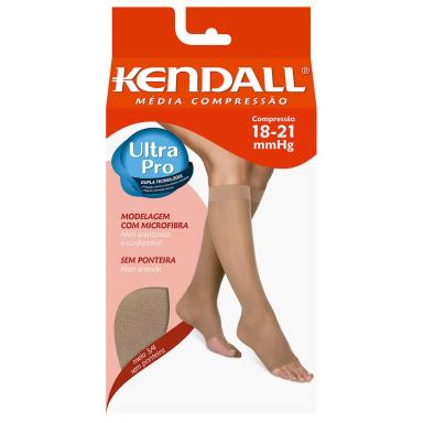 Meia Feminina Kendall Média Compressão 3/4 sem Ponteira Cor Bege Tamanho M com 1 par