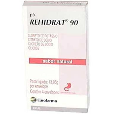 Rehidrat 90 Sabor Natural Pó 4 envelopes de 13,95g