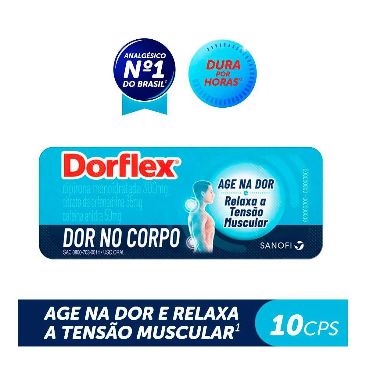 Dorflex analgésico e relaxante muscular 10 comprimidos