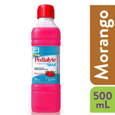 Pedialyte Max Sabor Morango Solução 500ml