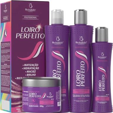 BIO INSTINTO LOIRO PERFEITO - KIT MATIZAçãO HIDRATAçãO E BRILHO (4 PRODUTOS)