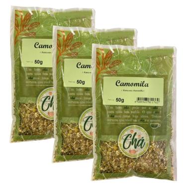 CAMOMILA FLOR SECA CHá 100 % MATRICARIA RECUTITA KIT 150G
