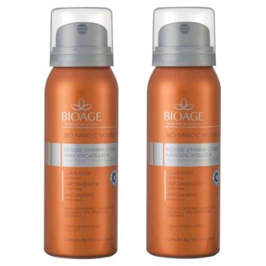 2X BIO-NANO C MOUSSE CLAREADOR COM VITAMINA C 30% BIOAGE