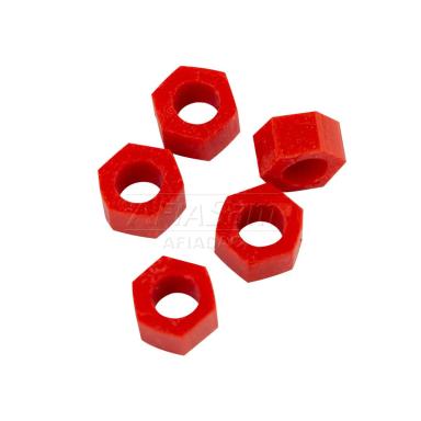 MARCADOR / CODIFICADOR DE INSTRUMENTOS SEXTAVADO SILICONE FAVA VERMELHO 10 UN.