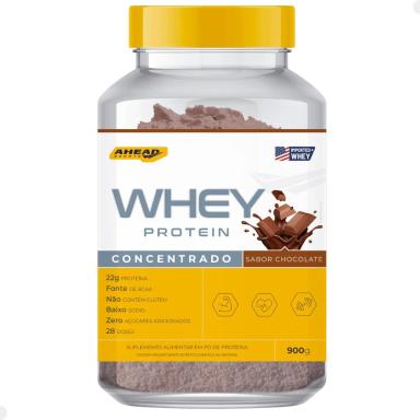 WHEY PROTEIN 100% CHOCOLATE 900G AHEAD SPORTS Colorido
