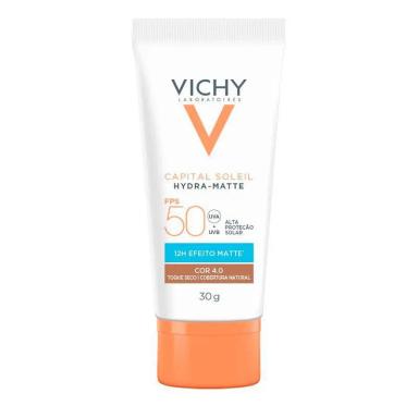 PROTETOR SOLAR CAPITAL SOLEIL HYDRA-MATTE FPS 50 COR 4.0 VICHY 30G