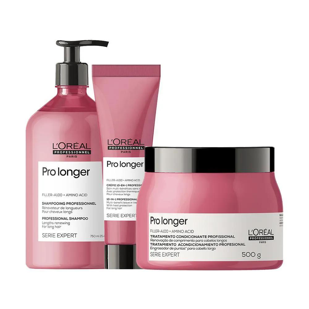 KIT L'ORéAL PROFESSIONNEL SERIE EXPERT PRO LONGER - SHAMPOO E MáSCARA E LEAVE-IN