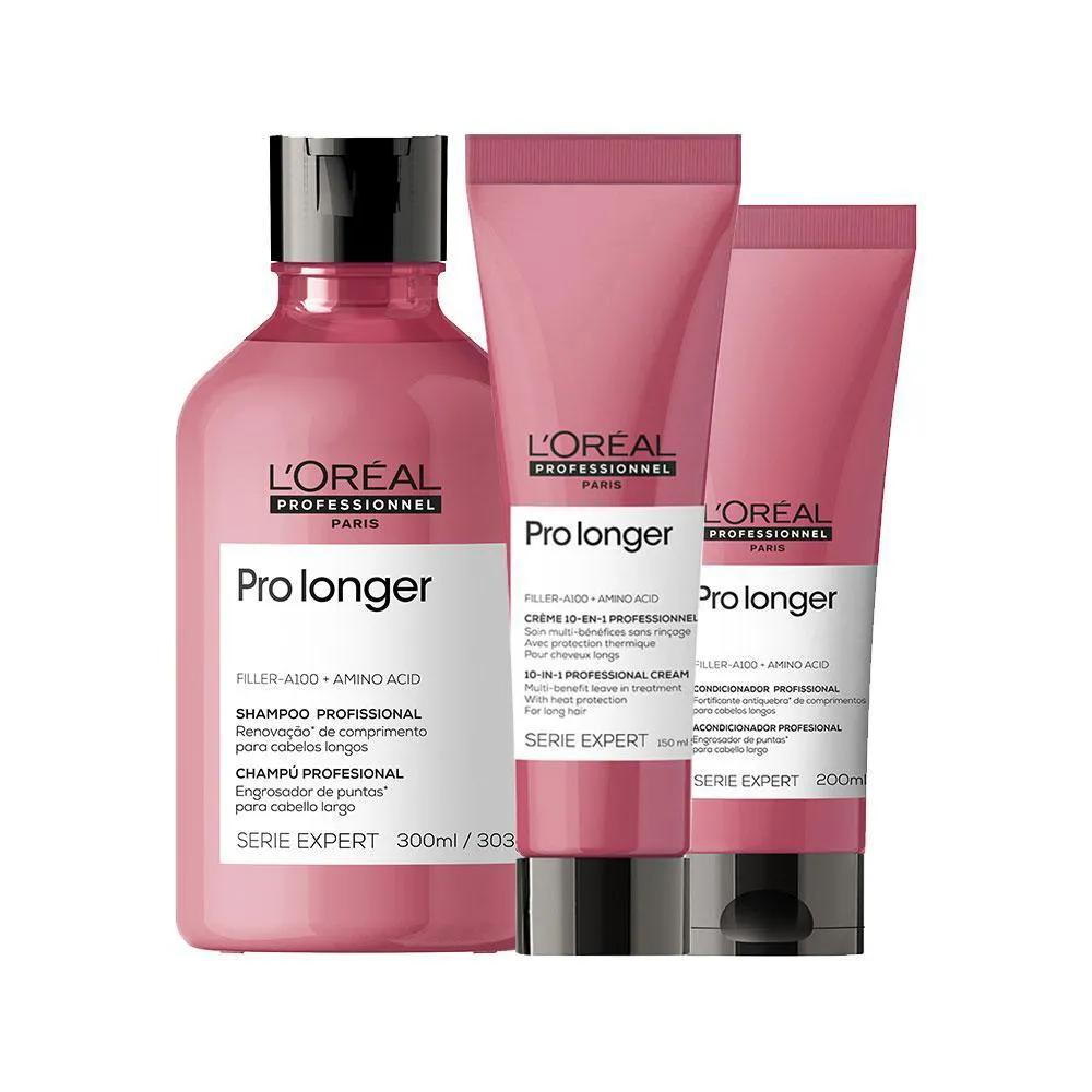 KIT L'ORéAL PROFESSIONNEL SERIE EXPERT PRO LONGER S- SHAMPOO E CONDICIOANDOR E LEAVE-IN