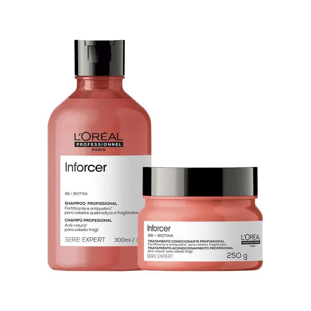 KIT L'ORéAL PROFESSIONNEL SERIE EXPERT INFORCER - SHAMPOO E MáSCARA 250G